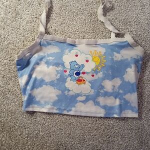 Care Bear Cloud Print Crop Top Size Medium
